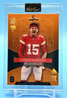 Patrick Mahomes 4/5 Wild Card 2026 Black Tie Edition 10 Of Hearts