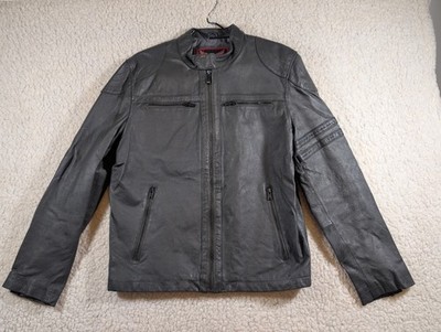 Street Legal Genuine Leather Lined Black Motorcycle Jacket Size Medium