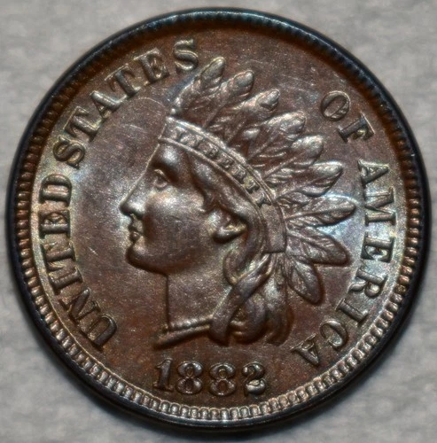 Uncirculated 1882/88 Snow-1 Sleepy Eyes Indian Head Cent, Blazing RPD!