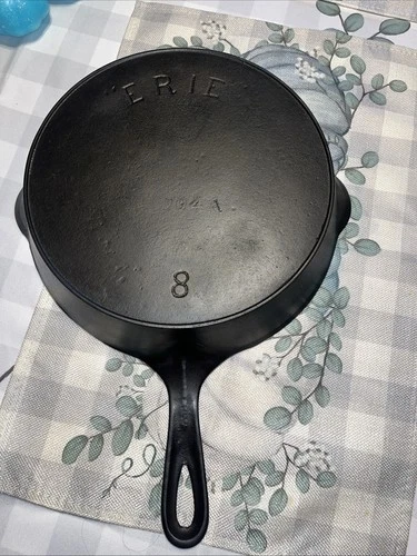 Erie #8 Vintage Restored Cast Iron Skillet - 3rd Series - Pre-Griswold