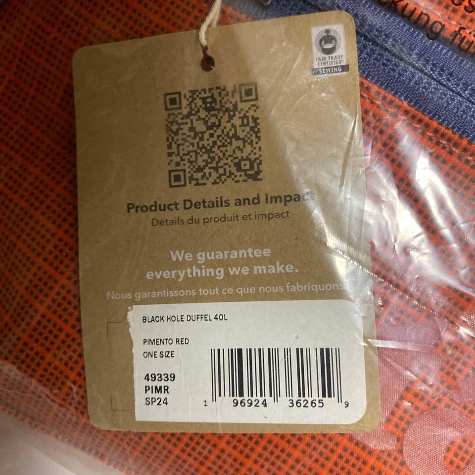 Patagonia Black Hole Duffel 40L Pimento Red Used - Image 2 of 2