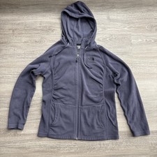 The North Face Women's Fleece Hoodie Jacket M Gray Full Zip Pockets