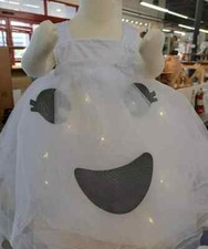 Pottery Barn Kids Girl Light Up Ghost Dress Toddler Costume 4-6 Year White 392