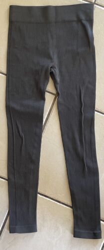 Pretty Little Thing Womens Rib Leggings Olive High Waisted Gym Size XS 4-6 - Picture 1 of 5