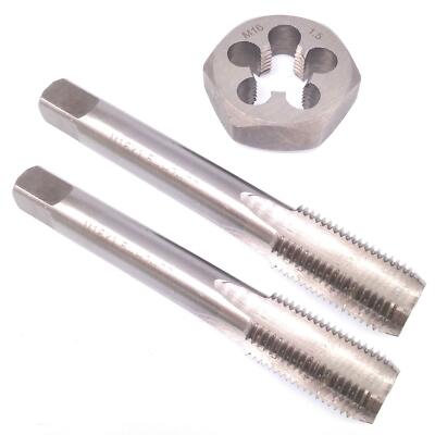 HSS M16 x 1.5mm Taper & Plug Tap & 16x1.5mm Hexagon Die Metric Thread Right Hand