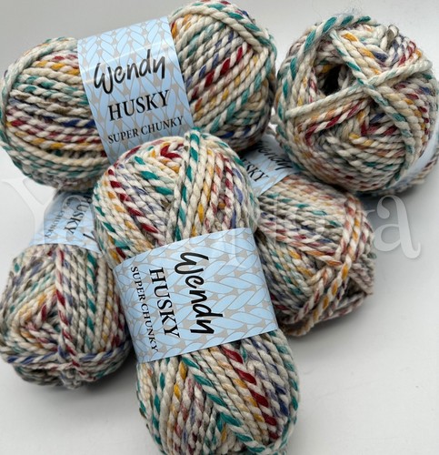 Wendy Husky Super Chunky Knitting Crochet Yarn Wool 5x100g Balls - 5683 Altitude - Picture 10 of 12