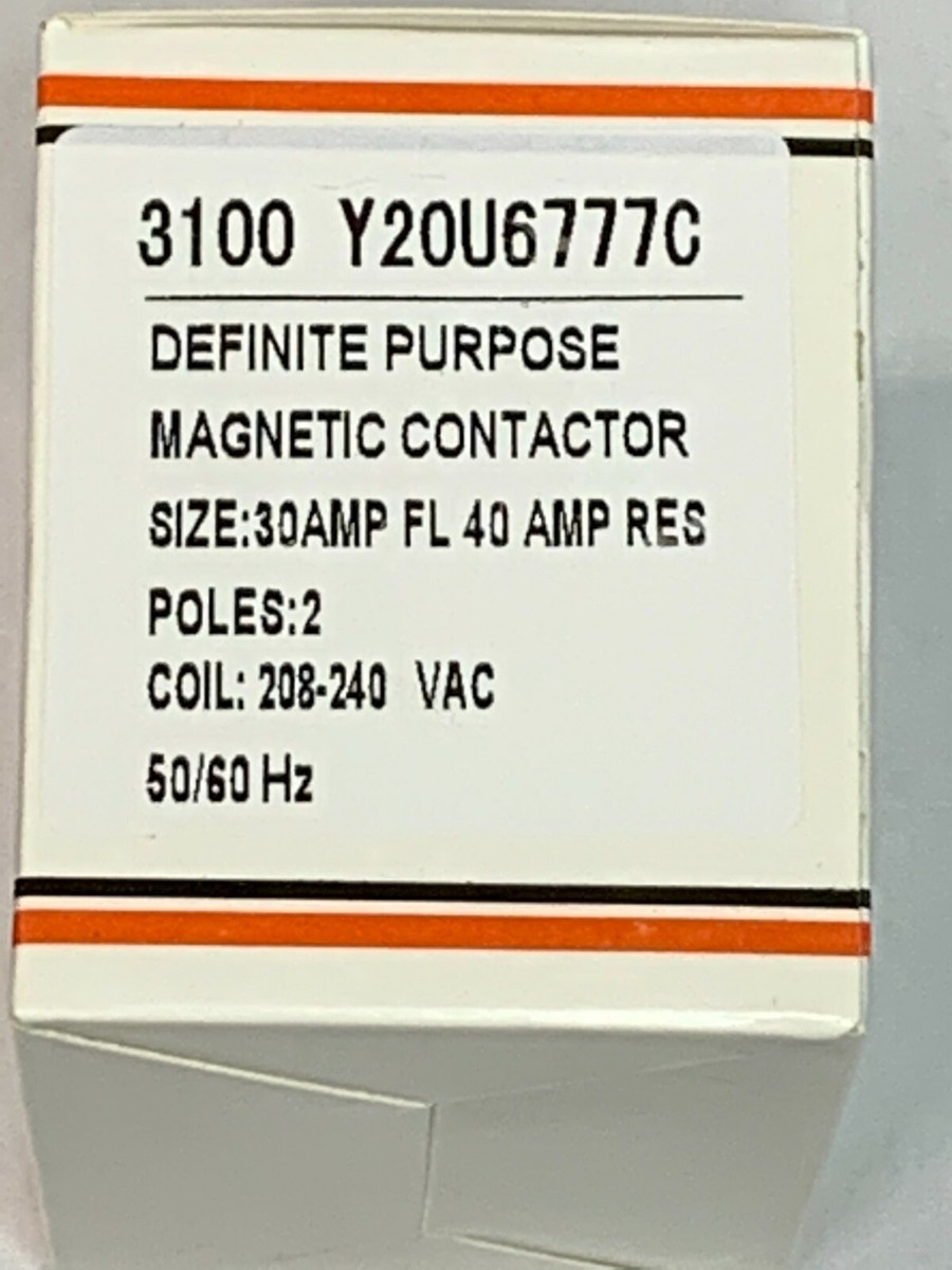 Contactor 2 Pole 30A 208V 220V 240V AC Definite Purpose | eBay