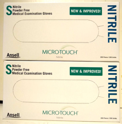 400 Nitrile Gloves Small Micro-Touch Powder Free Medical Examination 6034301