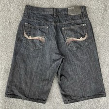 Vintage Y2K Rocawear Shorts Mens 40 Blue Baggy Embroidered Hip Hop Grunge Jorts