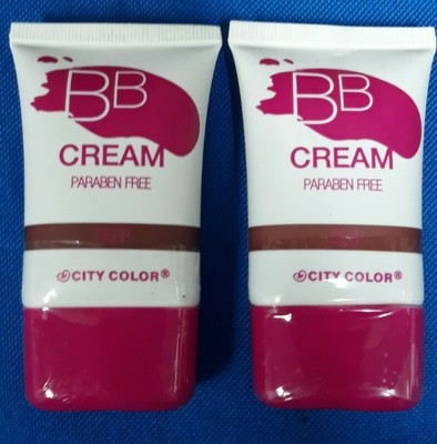 2 City Color Cosmetics BB Cream Deep Dark Tone Paraben Free 0.78 oz Makeup New