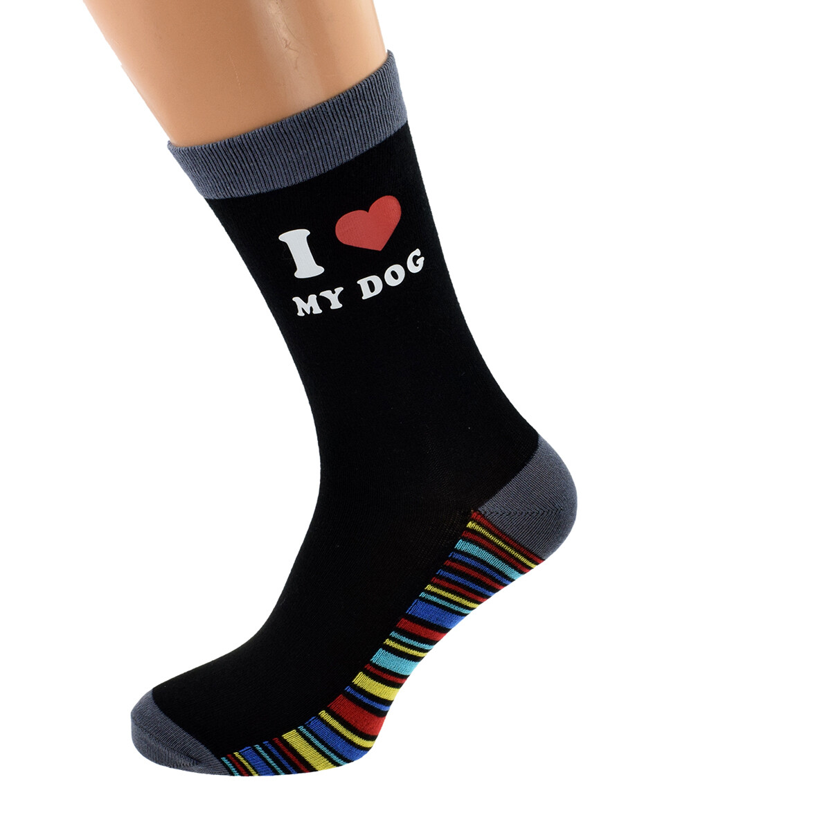 SAOLA I Love My Dog suola a righe design uomo UK 5 12 X6S223 035