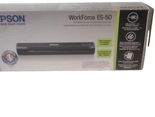 Epson ES-50 WorkForce Portable Color Document Scanner - Black - Lightweight