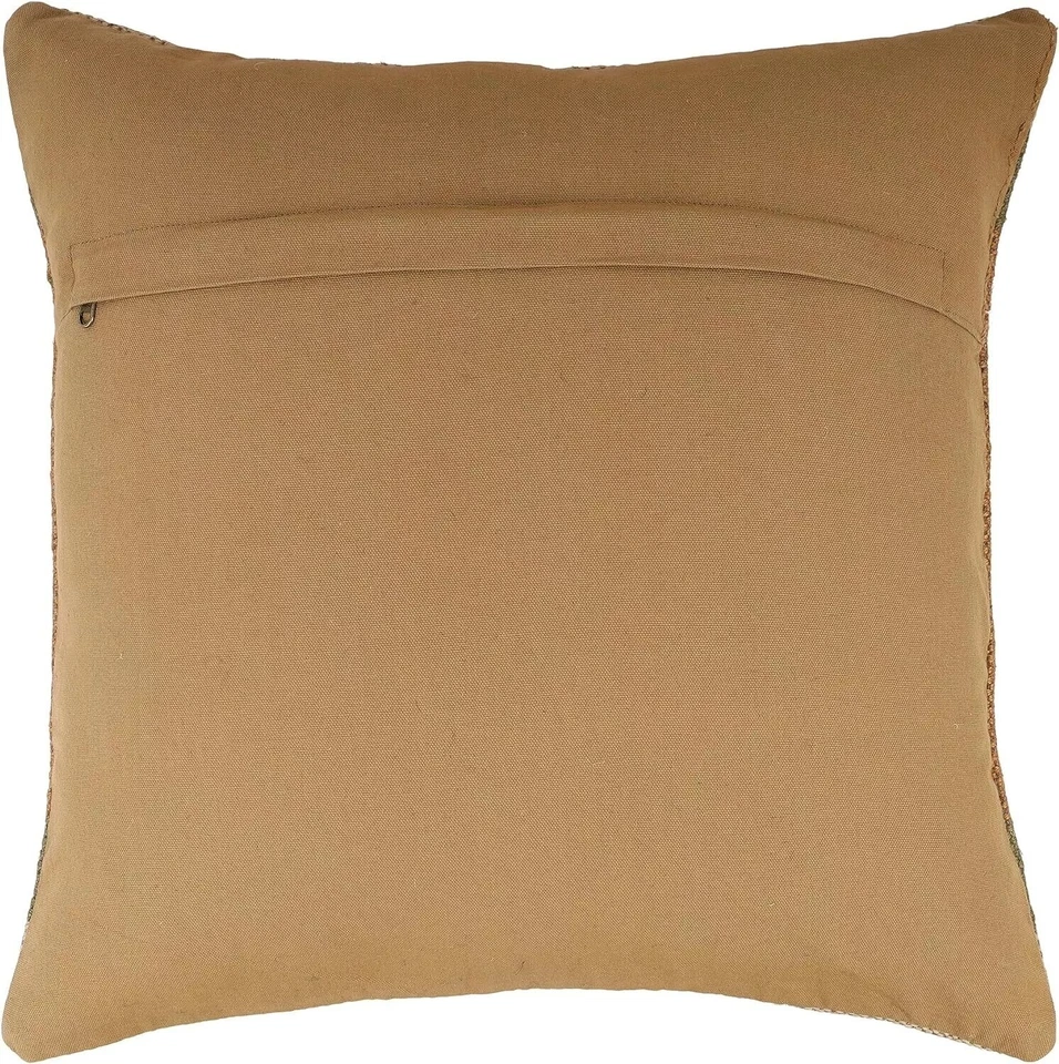 Funda Cojín Kilim Yute 18x18" India Hecha a Mano para Salón Dormitorio 18x18 pulgadas Foto 4 de 4