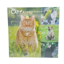 Browntrout Cat Lovers 2024 12 x 12 Wall Calendar w