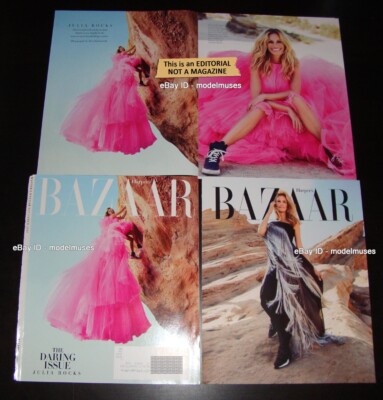 JULIA ROBERTS 9-Page ARTICLE + Two Covers HARPER'S BAZAAR US November 2018