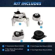 4Pc Engine Motor & Trans Mount  For 2007-2017 Nissan Altima 2.5L For Auto CVT