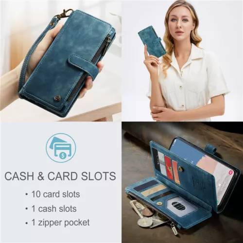 For Samsung S25 S24 S23 FE S22 S21 Detachable Magnetic Cover Leather Wallet Case - Picture 52 of 63