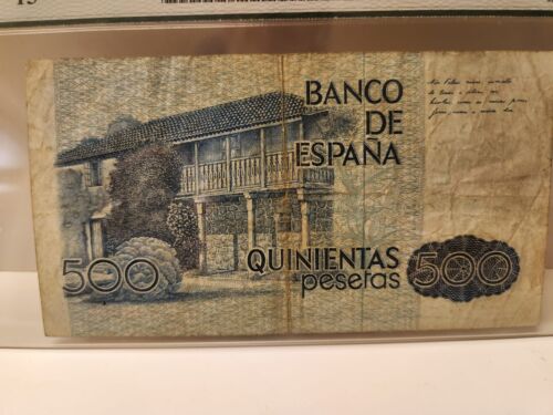 SPAIN 500 PESETA 1979 REPLACEMENT Prefix 9A,Mehilba RC2,P-157 *F15.S085 WS15M - Picture 3 of 10