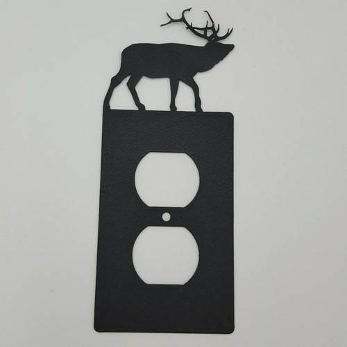 Wildlife Elk Black Outlet Covers Switch Plates Toggle Country Western Cabin - Picture 14 of 19