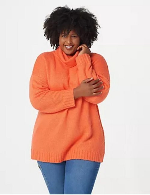 Oversized orange turtleneck sales