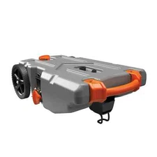 Camco Rhino 28-Gallon Portable RV Tote Tank - Oversized Wheels, Steel Tow Adapte