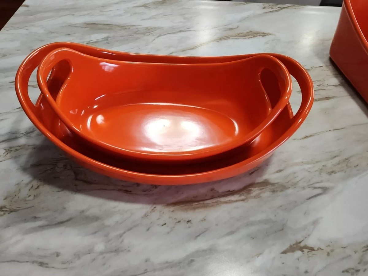 Rachael Ray Oval 1.25 Qt/2.25 Qt 2 Pc Orange Casserole/ Baking