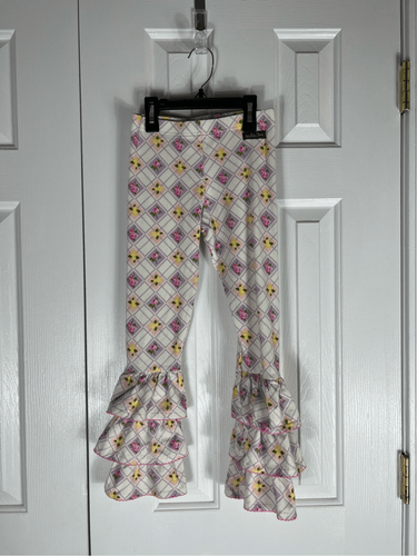 Matilda Jane Pink Petal Ruffle Capris Pants EUC It's A Wonderful Parade