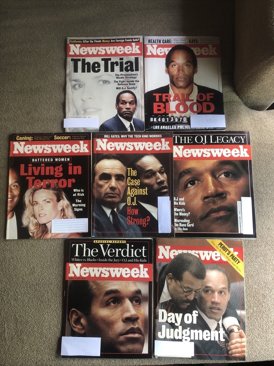 週刊誌 Newsweek Lot of 7 OJ Simpson Newsweek Magazines Murder & Trial | eBay