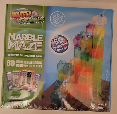 Marble Genius Marble Maze. 50 Building Pieces & 60 Challenge Cards Includes App