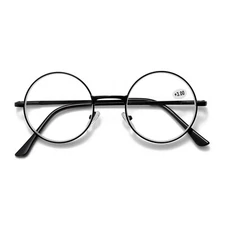 1PK Metal Frame Reading Glasses Blue Light Blocking Spring Hing Readers for Men