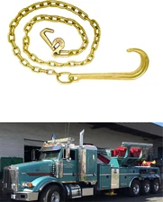 5/16In X 10 FT Grade 70 Tow Chain 15 J Hook and T Hook Mini J Hook Recovery Wrec