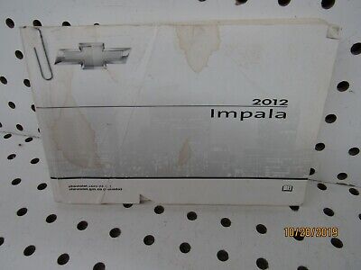 2012 Chevrolet Impala Owners Manual (book only) FREE SHIPPING | eBay