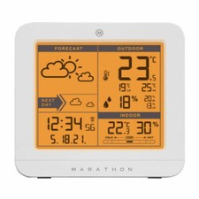 Réveil Station Météorologique Atomique Marathon Données Thermomètre 12,2cm