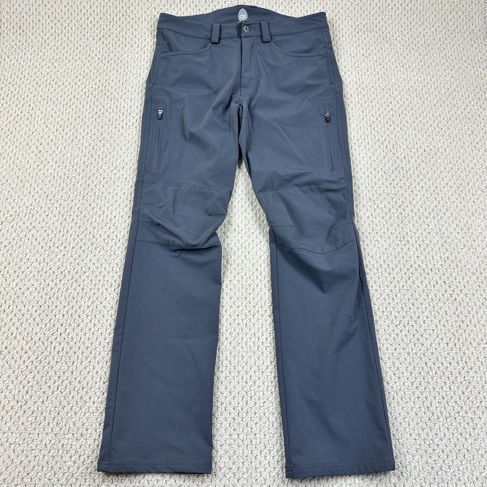 Club Ride Pants Mens M (32x32) Gray Fat Jack Soft Shell Mountain Bike Cycling