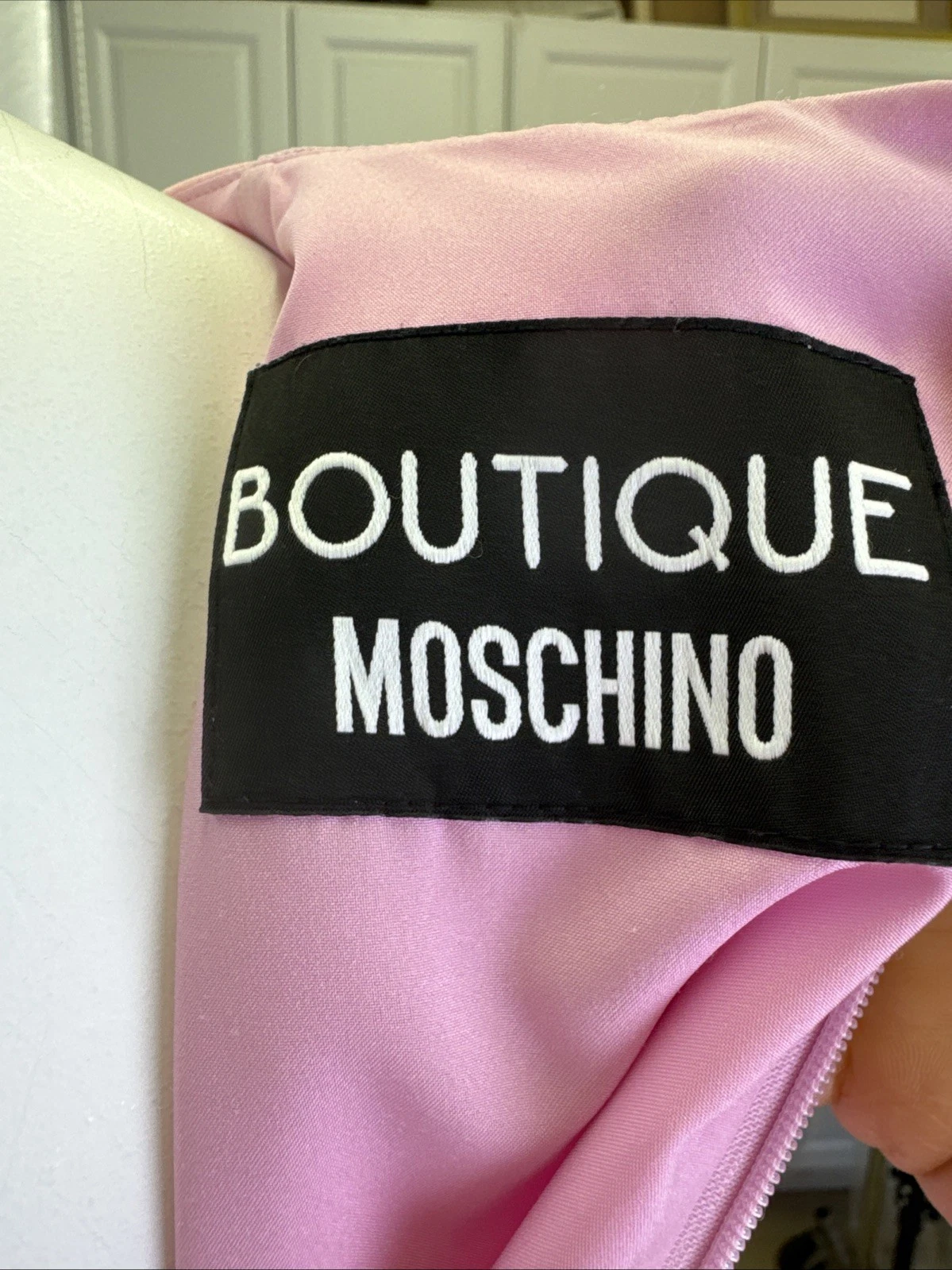 Boutique Moschino Holiday Mini Abito Cambio Senza Maniche Stampa Grafica Rosa 8