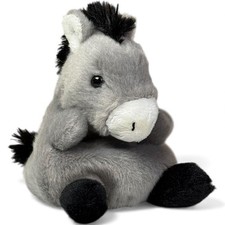 Aurora Palm Pals Eli Donkey 5" Gray Eco Friendly NWT Plush Stuffed Animal #33529