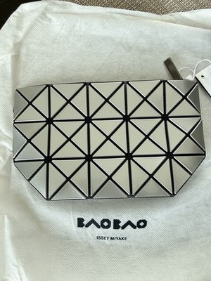 ISSEY MIYAKE Bao Bao silver geometric clutch bag dust bag brand