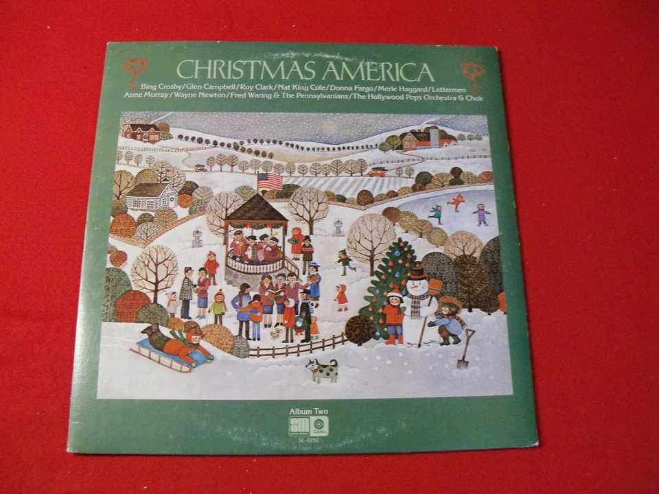 VARIOUS ARTISTS HOLIDAY LP "CHRISTMAS AMERICA" POP COUNTRY VINTAGE VINYL! - Image 2 of 4
