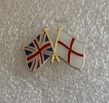 Union Jack & George Cross Metal Lapel Pin Badge - England