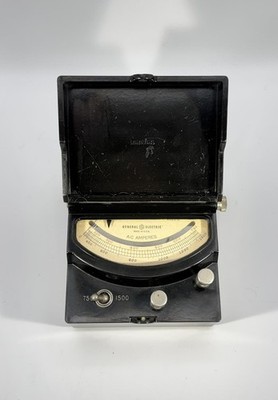 Vintage GE 8AP9AFX14 Amp Meter - 1940s AP-9 Series - Retro Star Trek Tricorde...