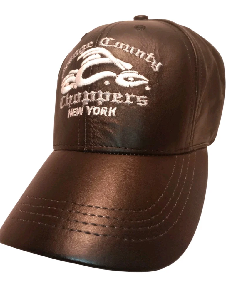 Orange County Choppers 纽约真皮帽子可调节摩托车 — 第 3/4 张图片