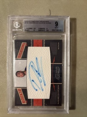 2010-11 Timeless Treasures gold DeMarcus Cousins Auto bgs 9 rookie 2 / 10