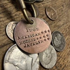 1969 American Motors Javelin Custom Solid Brass Key Fob B 69