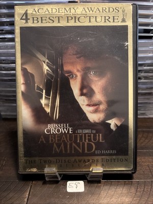 A Beautiful Mind (DVD, 2002, Full Screen, Two-Disc Awards Edition)  E8