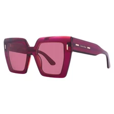 Calvin Klein Burgundy Square Ladies Sunglasses CK23502S 616 52 CK23502S 616 52