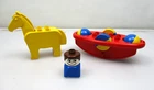 Vintage Duplo Lot Baby Teeter Totter Rolling Balls Rattle Rocking Horse Lego