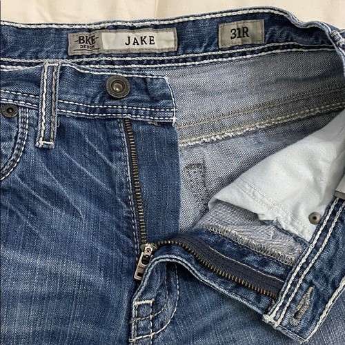 Jeans uomo BKE Jake gamba dritta denim blu taglia 31R x 30 PLM15003 - Foto 3 di 13