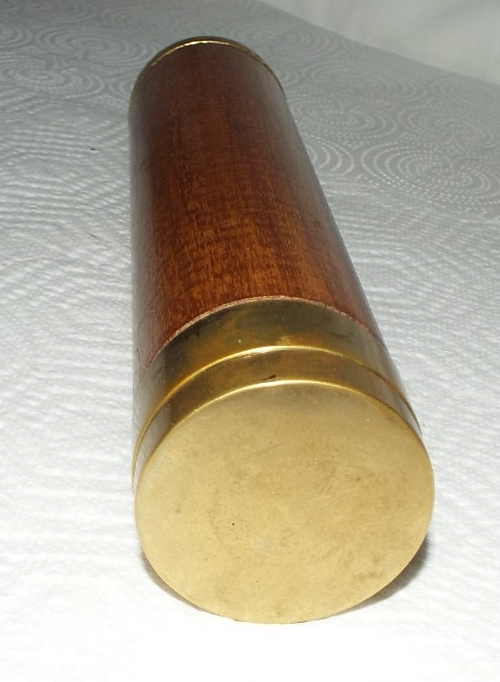 VINTAGE/ANTIQUE STANLEY LONDON BRASS & WOOD TELESCOPE FULLY