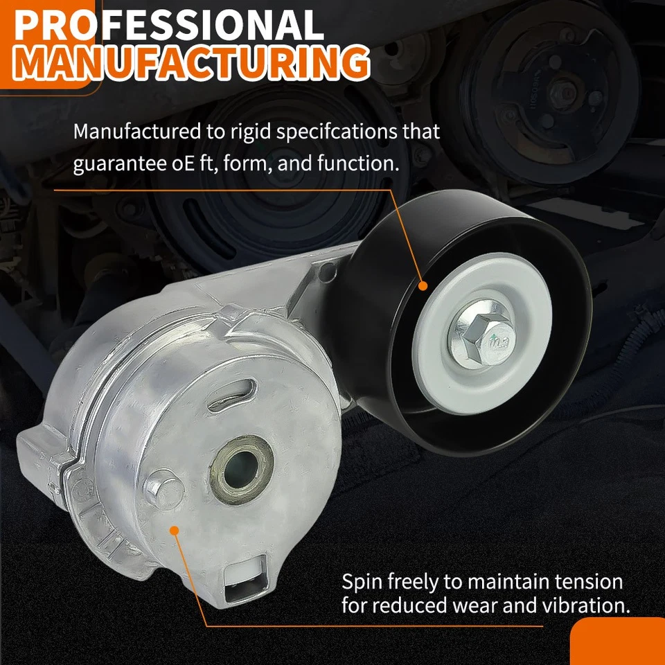 For Buick Chevy Gmc Hummer Isuzu Saab Serpentine Belt Tensioner Kit With Pulley - Image 4 of 4