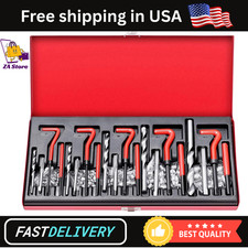 131PCS Helicoil Type Thread Repair Kit rethread Stripped Metric M5 M6 M8 M10 M12